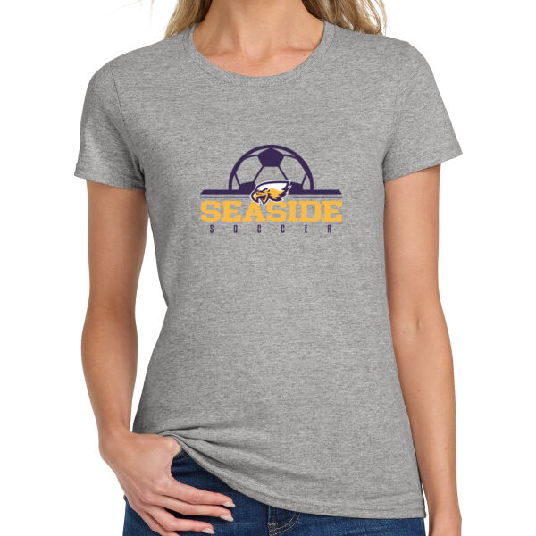 Seaside Soccer Ladies Heavy Cotton 100% Cotton T Shirt Thumbnail