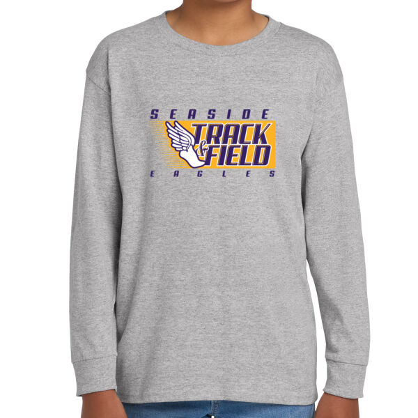 Seaside Track & Field Youth Heavy Cotton 100% Cotton Long Sleeve T Shirt Thumbnail