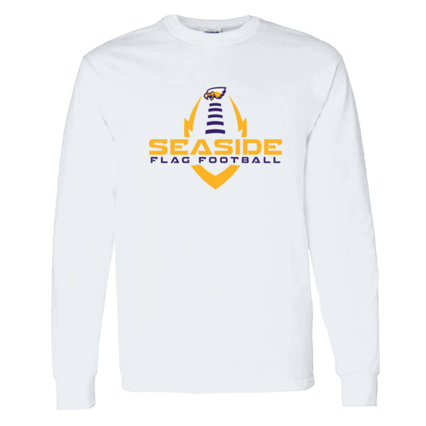 Seaside Flag football Heavy Cotton 100% Cotton Long Sleeve T Shirt Thumbnail
