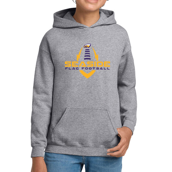 Seaside Flag football Youth Heavy Blend Hooded Sweatshirt Thumbnail
